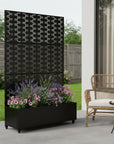72" X 47" Black Metal Rectangular Planter Box
