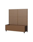47" X 47" Brown Metal Rectangular Planter Box