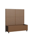 47" X 47" Brown Metal Rectangular Planter Box