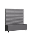 47" X 47" Gray Metal Rectangular Planter Box