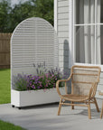 72" X 47" White Metal Rectangular Planter Box