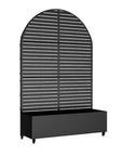 72" X 47" Black Metal Rectangular Planter Box