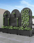 72" X 35" Black Metal Rectangular Planter Box
