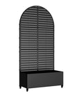 72" X 35" Black Metal Rectangular Planter Box