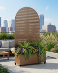 72" X 35" Brown Metal Rectangular Planter Box
