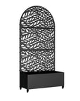 72" X 35" Black Metal Rectangular Planter Box