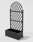 72" X 35" Black Metal Rectangular Planter Box