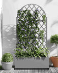 72" X 35" Gray Metal Rectangular Planter Box