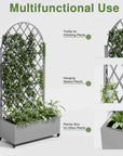 72" X 35" Gray Metal Rectangular Planter Box
