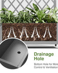 72" X 35" Gray Metal Rectangular Planter Box