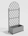 72" X 35" Gray Metal Rectangular Planter Box