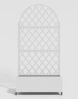 72" X 35" White Metal Rectangular Planter Box