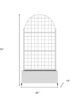 72" X 35" White Metal Rectangular Planter Box