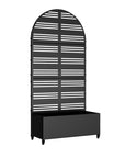 72" X 35" Black Metal Rectangular Planter Box