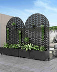 72" X 47" Black Metal Rectangular Planter Box