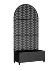 72" X 35" Black Metal Rectangular Planter Box