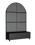 72" X 47" Black Metal Rectangular Planter Box