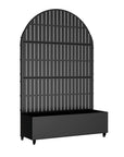 72" X 47" Black Metal Rectangular Planter Box