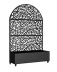 72" X 47" Black Metal Rectangular Planter Box