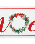 7" X 19" White and Red Christmas Noel Metal Wall Decor