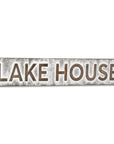 7" X 36" Gray Lake House Galvanized Metal Wall Decor