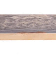 36" Gray And Natural Wood Agate Pattern Wall Mount Accent Shelf