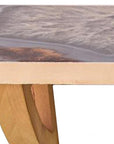 36" Gray And Natural Wood Agate Pattern Wall Mount Accent Shelf