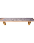 24" Gray And Natural Wood Wall Mounted Accent Shelf