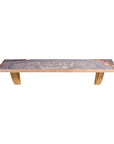 24" Gray And Natural Wood Wall Mounted Accent Shelf