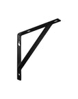 7" Set Of Two Black Metal Wall Mounted Shelf Brackets