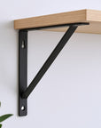 7" Set Of Two Black Metal Wall Mounted Shelf Brackets