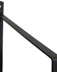 8" Set Of Two Black Metal Wall Mounted Shelf Brackets