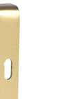 7" Set Of Two Gold Metal Wall Mounted Shelf Brackets