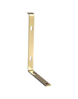 7" Set Of Two Gold Metal Wall Mounted Shelf Brackets