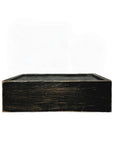 10" Black Distressed Wood Wall Mounted Floating Shelf With LED