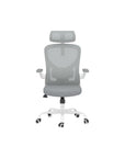 Gray And White Black And White Swivel Rolling Office Chair