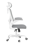 Gray And White Black And White Swivel Rolling Office Chair