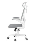 Gray And White Black And White Swivel Rolling Office Chair