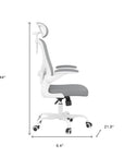 Gray And White Black And White Swivel Rolling Office Chair