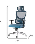 Black And Silver Swivel Rolling Office Chair