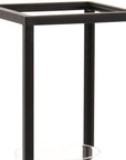 13" Black And Clear Metal And Glass Tabletop Candle Holder