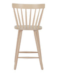 Set of Two 30" Natural Solid Wood Bar Height Bar Chairs