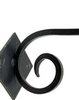 Set of Six Black Cast Iron Scroll Wall Hooks