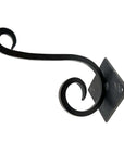 Set of Six Black Cast Iron Scroll Wall Hooks