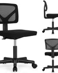 Black And Orange And Black Swivel Rolling Office Chair