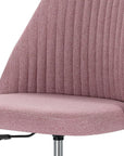 Pink and Silver Adjustable Height Swivel Rolling Office Chair