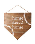 Set of Two Brown And White Home Sweet Home Wood Wall Decor