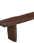 60" Brown Solid Wood Solid Wood Live Edge Dining Bench