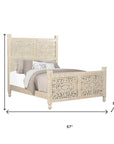 Three Piece White Solid Wood Bedroom Set