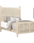 Three Piece White Solid Wood Bedroom Set